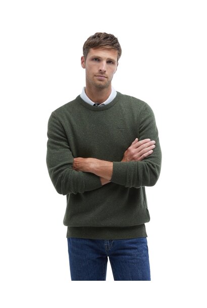 Barbour Essential Tisbury Crew-Neck Jumper Forest