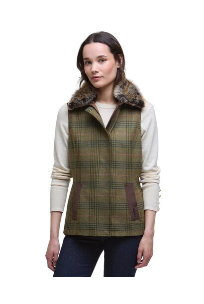Barbour Rosemary Wool Gilet Arabesque/Brown