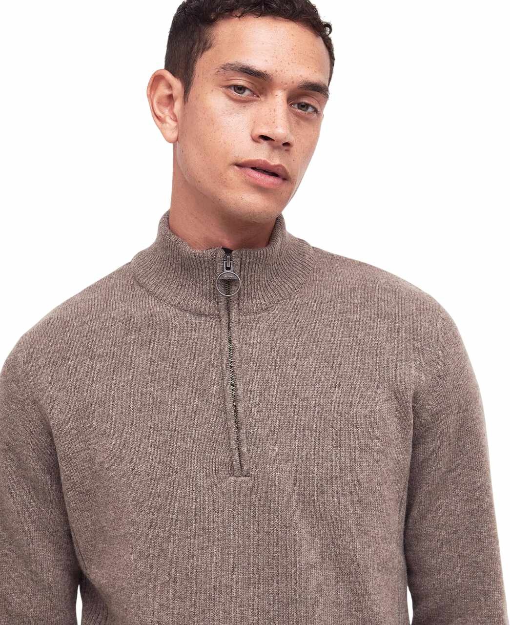 Barbour Holden Half Zip Jumper Military Marl-4