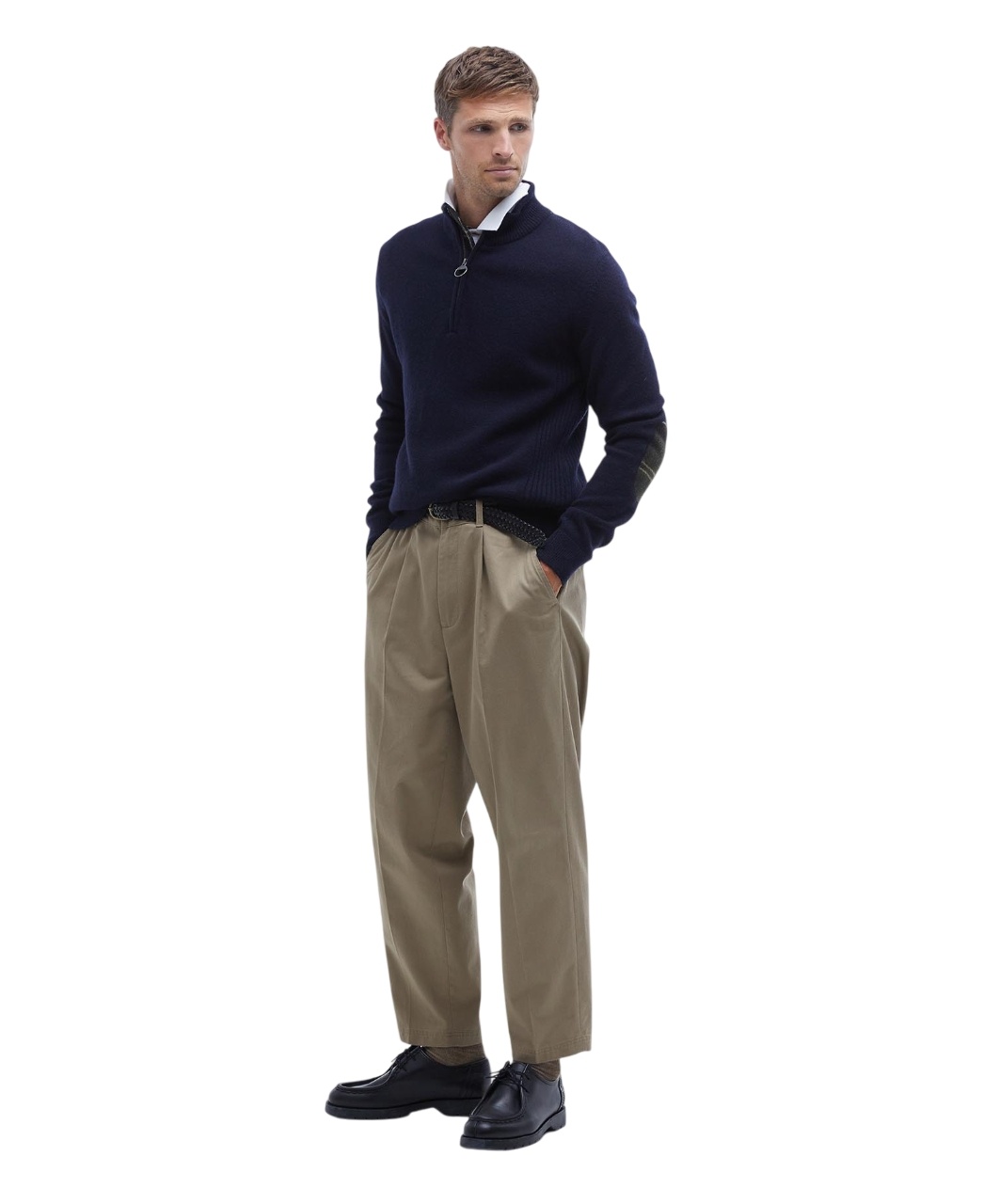 Barbour Holden Half Zip Jumper Classic Navy-1