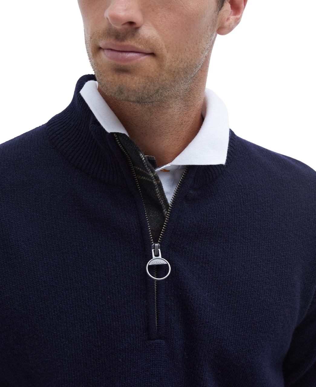 Barbour Holden Half Zip Jumper Classic Navy-4