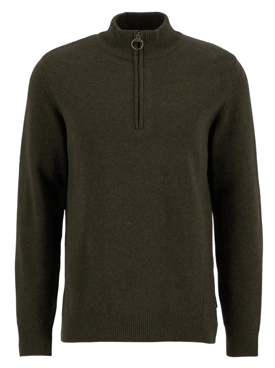 Barbour Holden Half Zip Jumper Olive Marl-8
