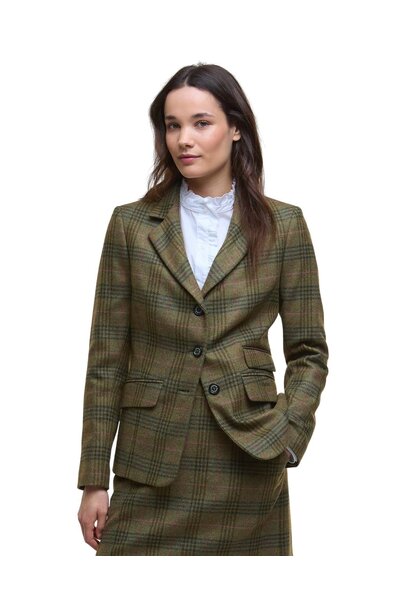 Barbour Carlby Tailored Wool Blazer Arabesque/Brown