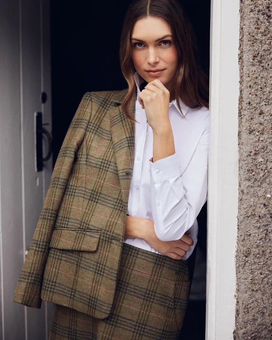 Barbour Carlby Tailored Wool Blazer Arabesque/Brown-7