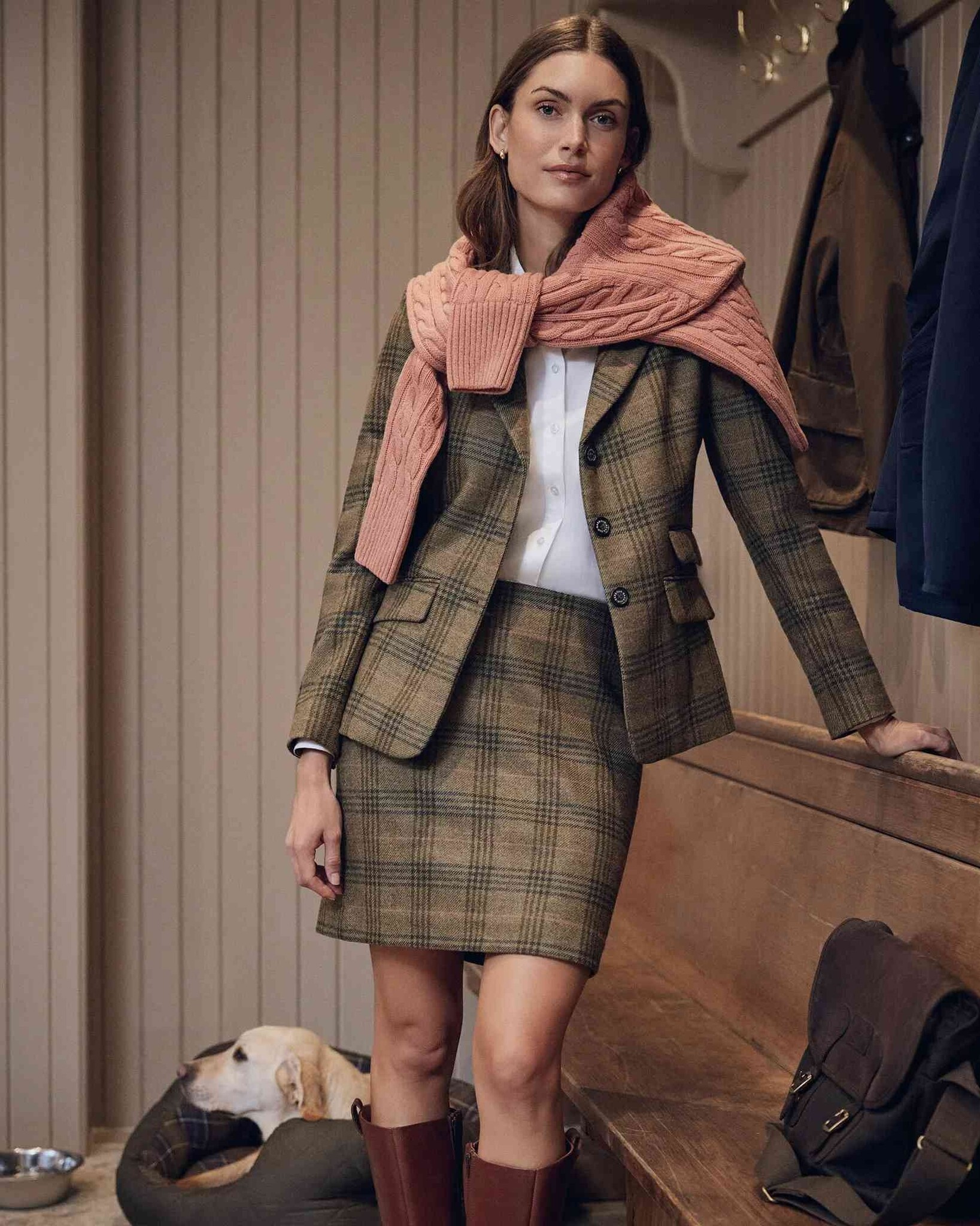 Barbour Carlby Tailored Wool Blazer Arabesque/Brown-11