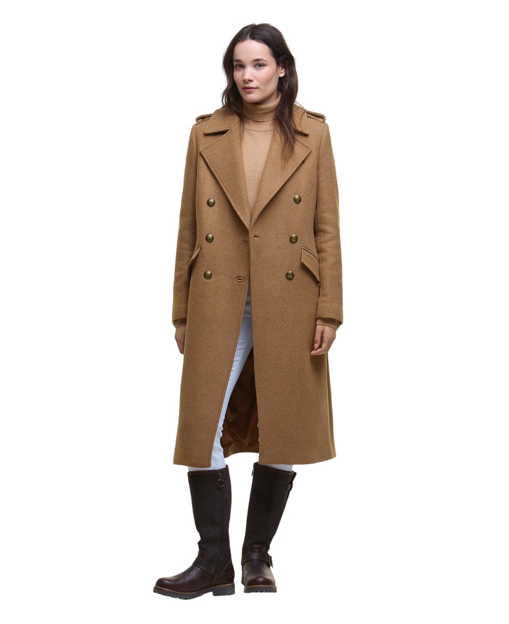 Barbour Cottesmore Wool Coat Camel-1