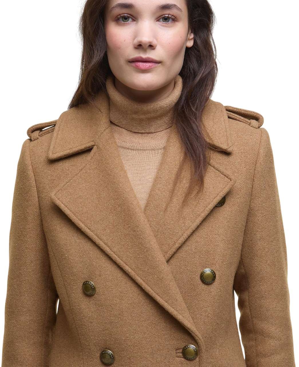 Barbour Cottesmore Wool Coat Camel-5