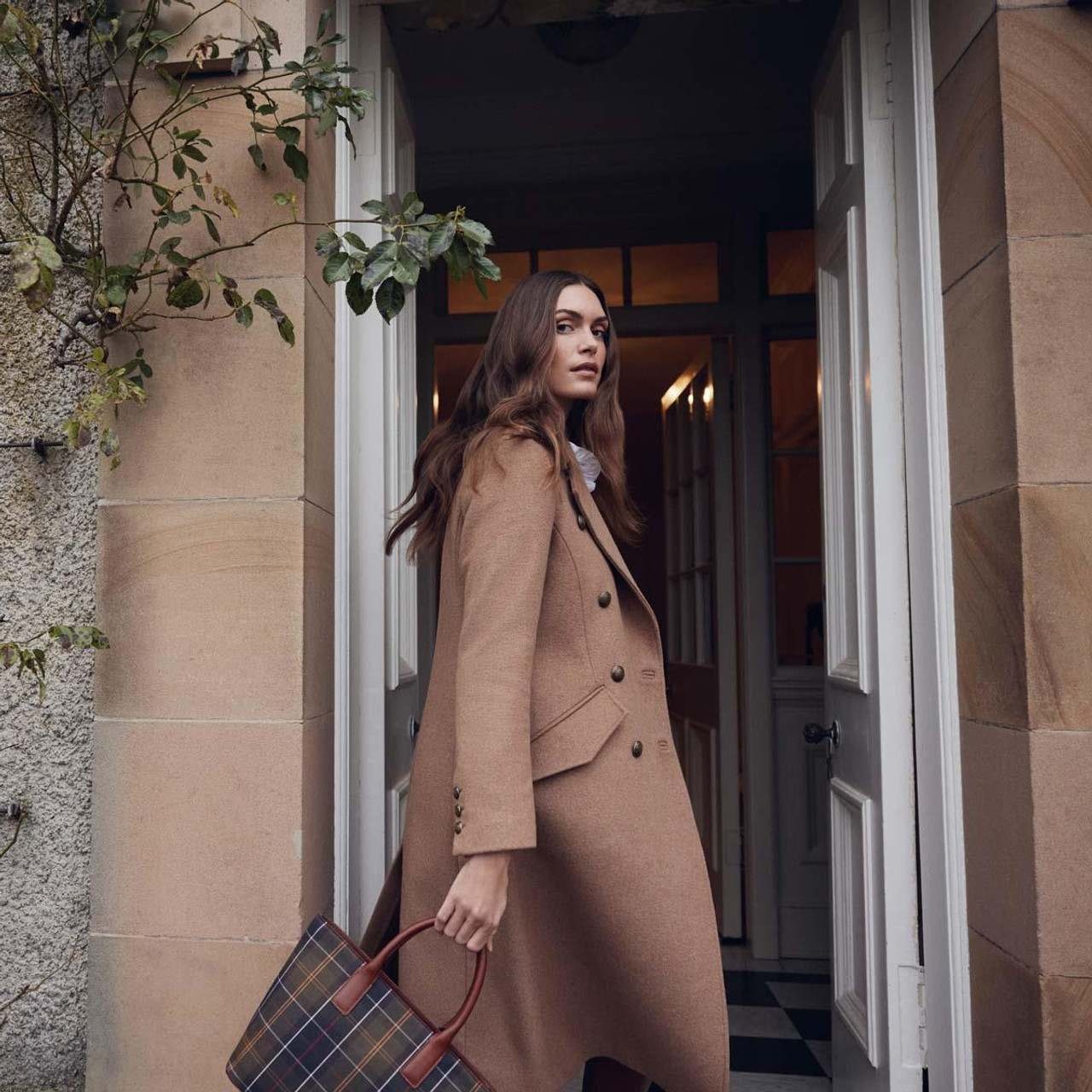 Barbour Cottesmore Wool Coat Camel-9