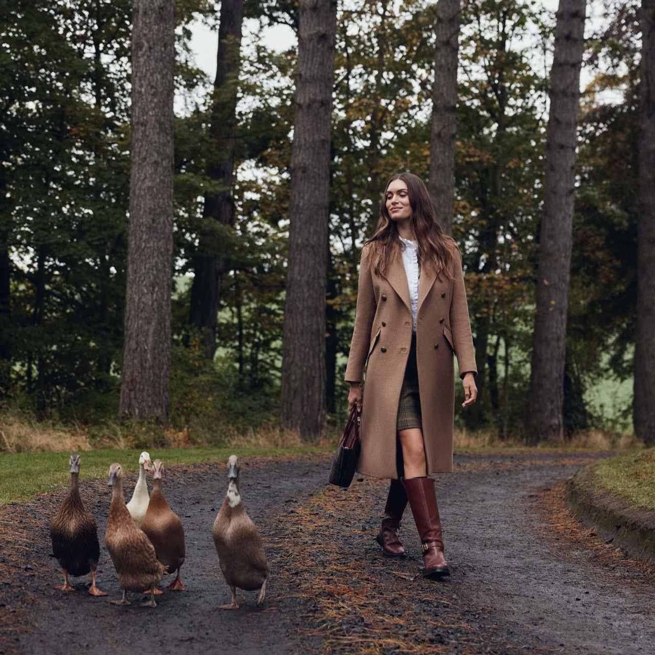 Barbour Cottesmore Wool Coat Camel-11