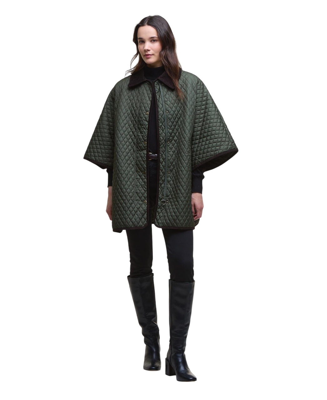 Barbour Oakham Quilted Cape Olive-1