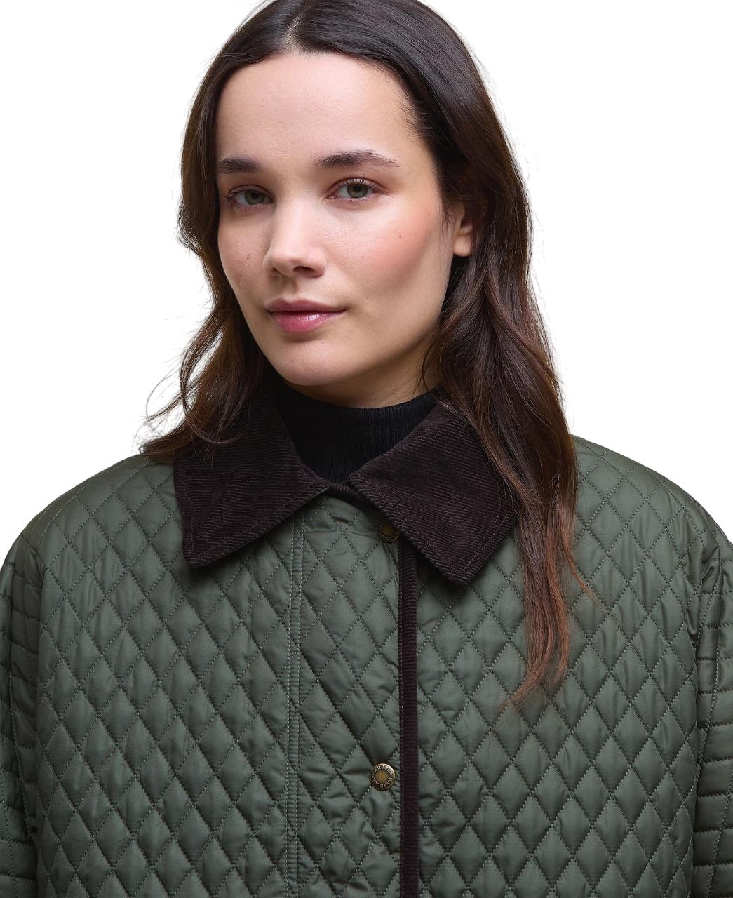 Barbour Oakham Quilted Cape Olive-4
