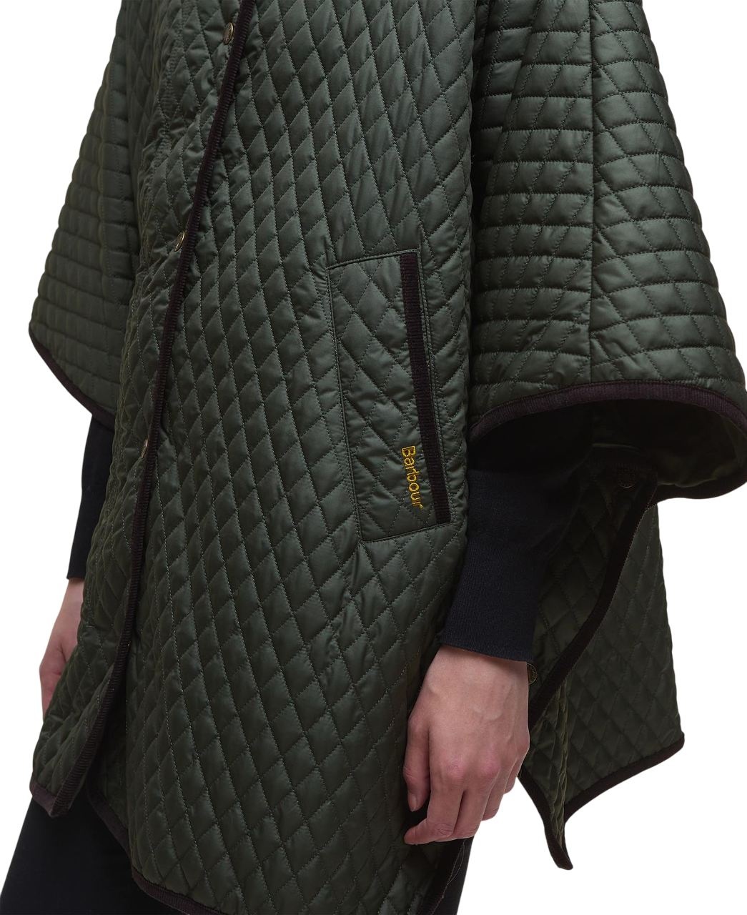 Barbour Oakham Quilted Cape Olive-5