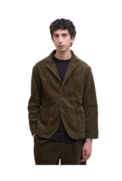 Barbour Elmbank Oversized Cord Blazer Olive