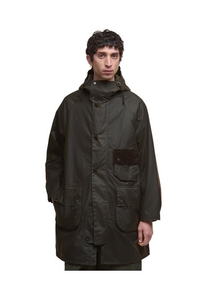 Barbour Solway Trench Waxed Coat Archive Olive