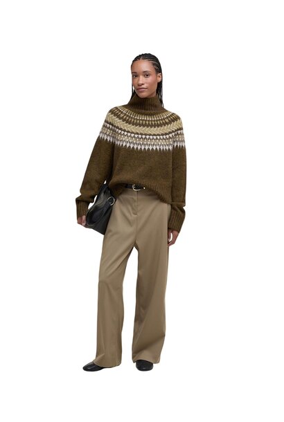 Barbour Lorrie Oversized Trousers Military Brown