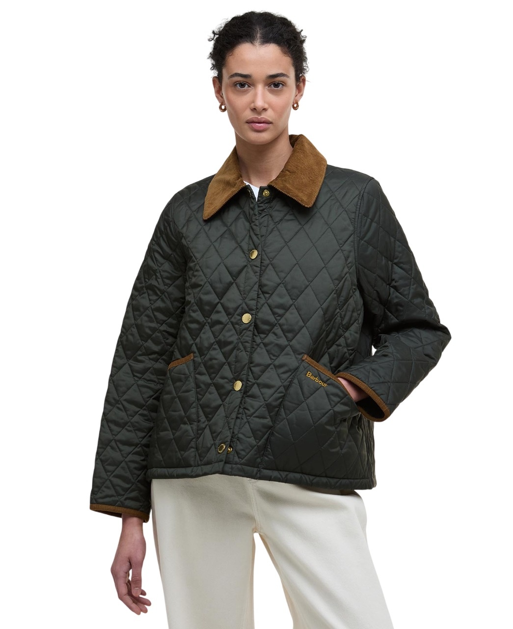 Barbour Icons Cropped Liddesdale Quilted Jacket Sage/Ancient-1