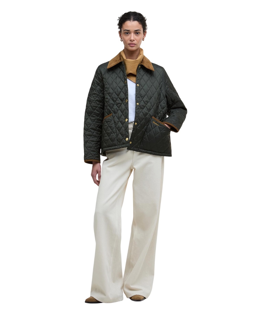 Barbour Icons Cropped Liddesdale Quilted Jacket Sage/Ancient-2