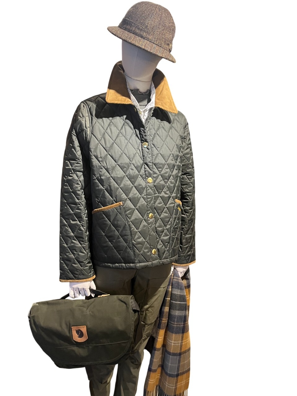 Barbour Icons Cropped Liddesdale Quilted Jacket Sage/Ancient-12