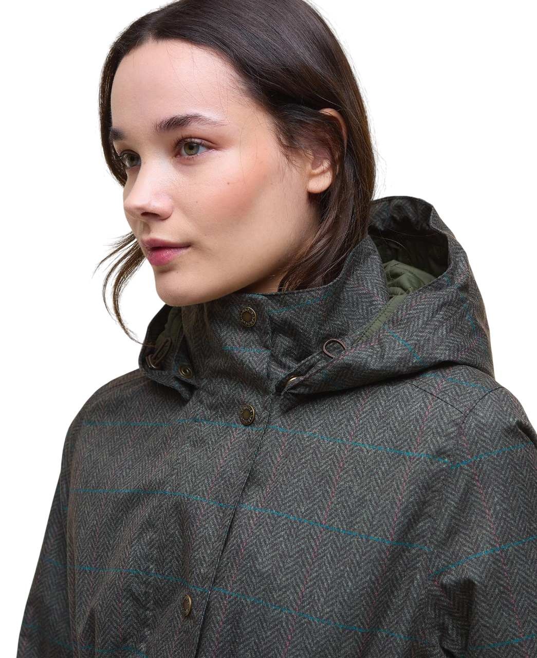 Barbour Dixon Waterproof Jacket Gardenia Tweed-4