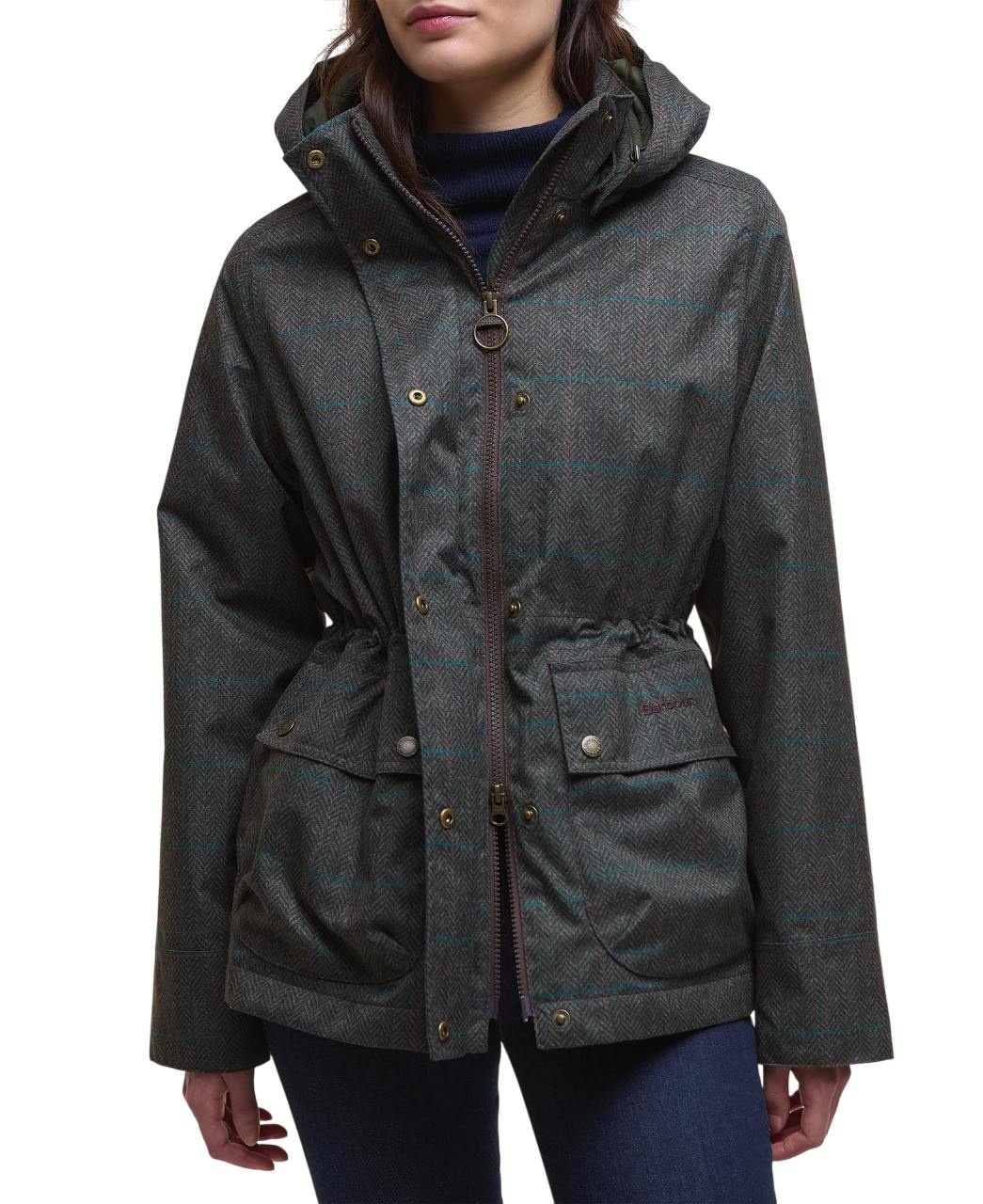 Barbour Dixon Waterproof Jacket Gardenia Tweed-5