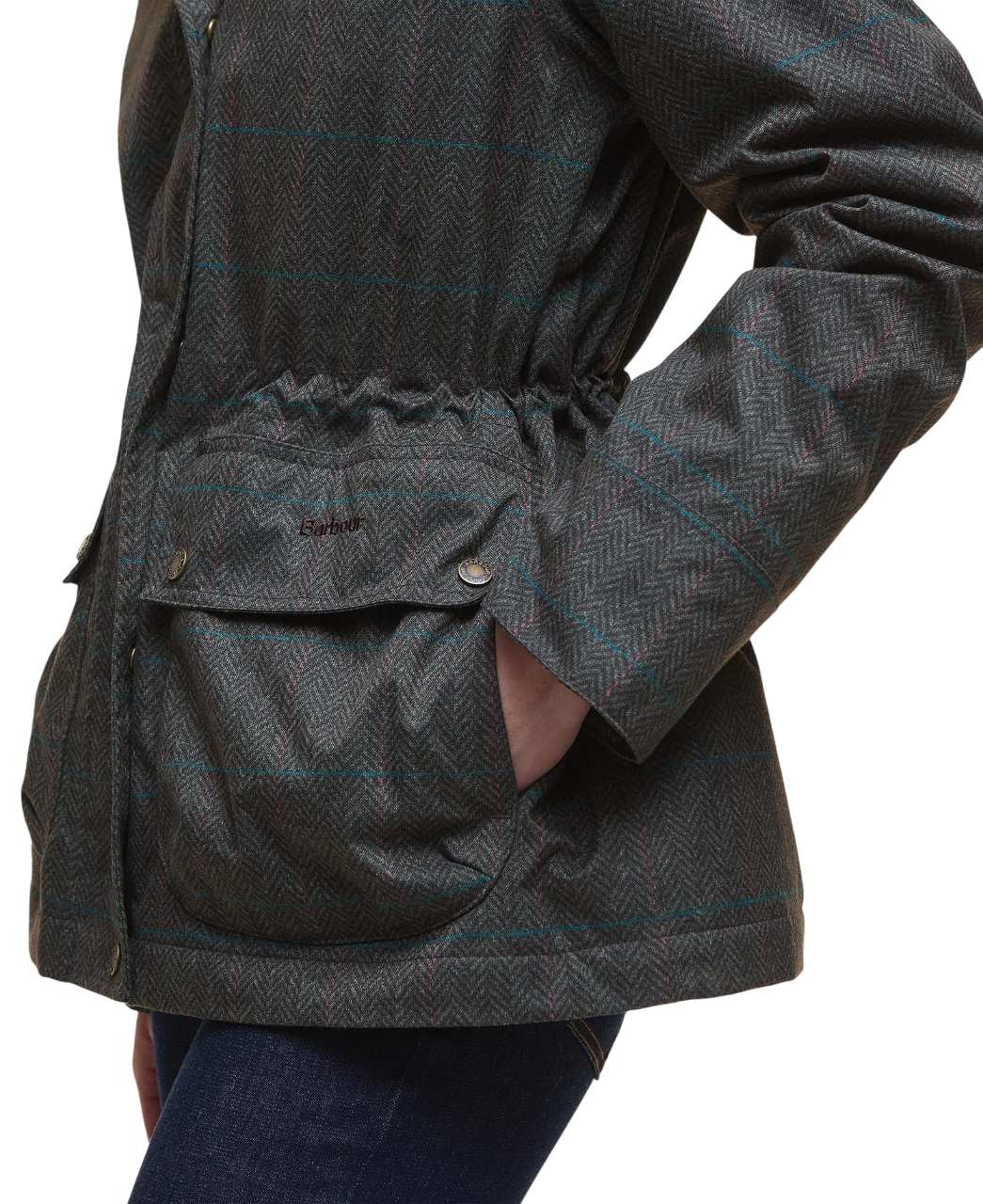 Barbour Dixon Waterproof Jacket Gardenia Tweed-6