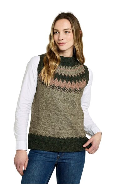 Dubarry Doyle Dames Fair Isle Vest - Olive