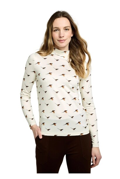 Dubarry Reynolds Dames Mock Neck Top - Cream