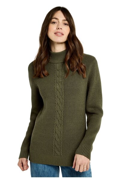 Dubarry Lennon Dames Mock Neck Trui - Dusky Green