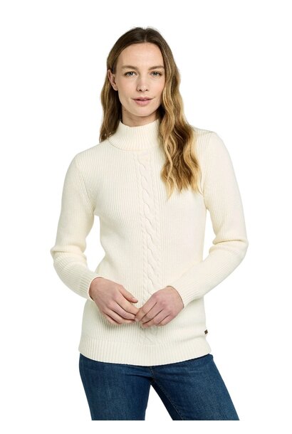 Dubarry Lennon Dames Mock Neck Trui - Chalk