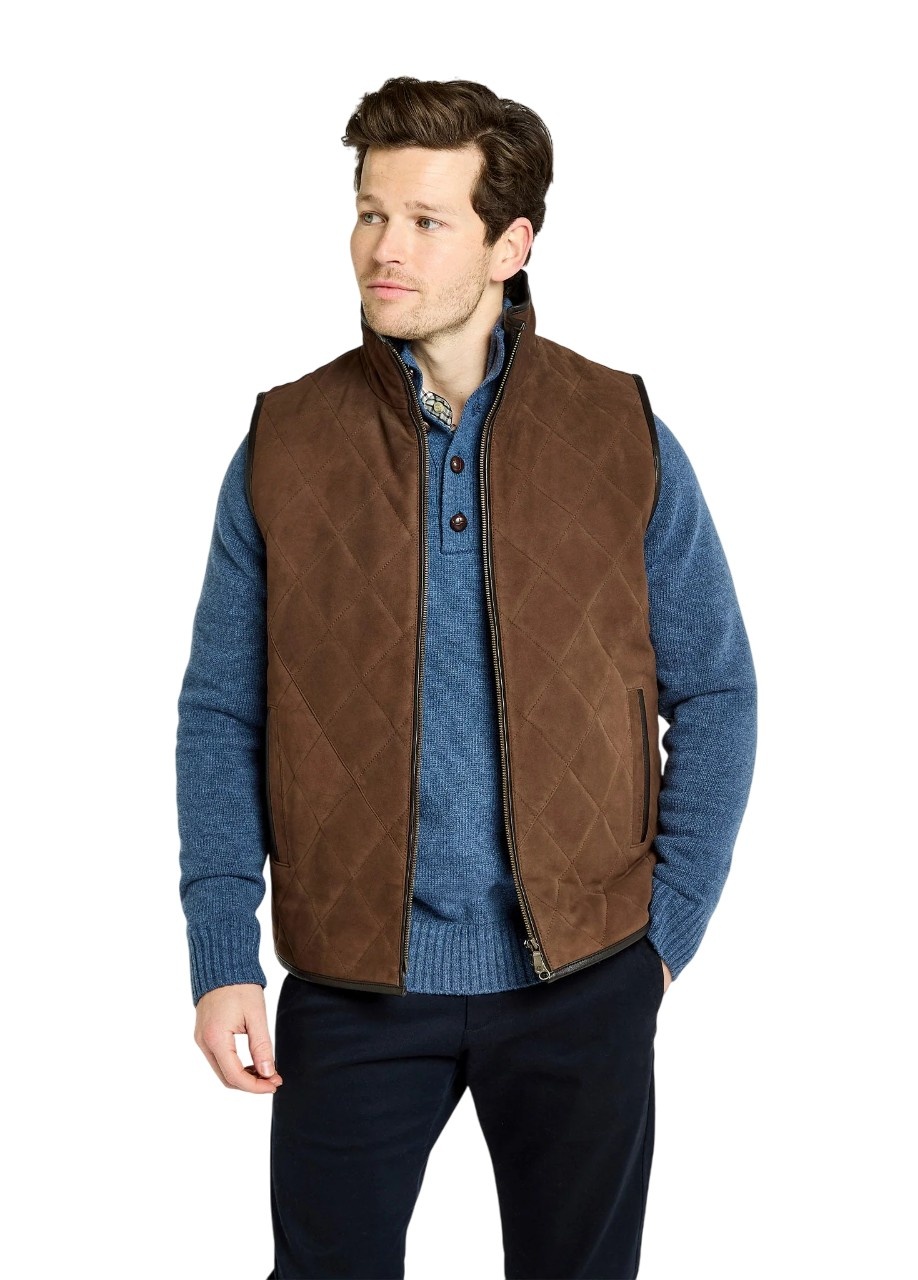 Dubarry Bellamont Heren Suède Gilet - Walnut-1