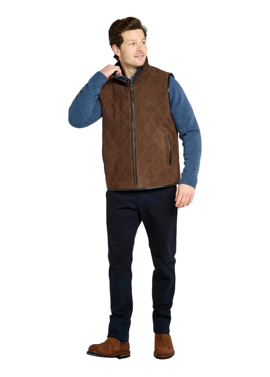 Dubarry Bellamont Heren Suède Gilet - Walnut-4