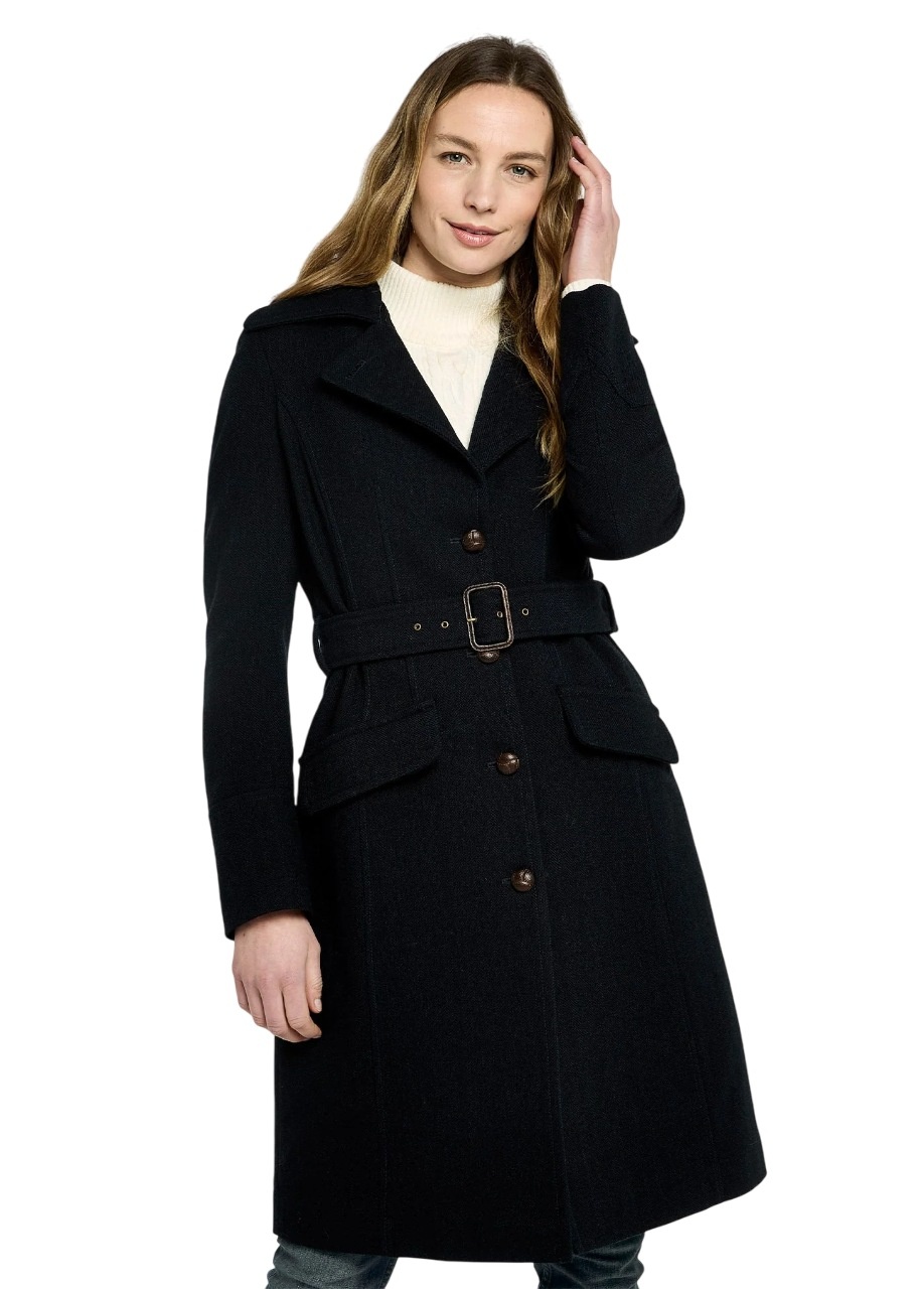 Dubarry Brookvale Dames Lange Tweedjas - French Navy-1