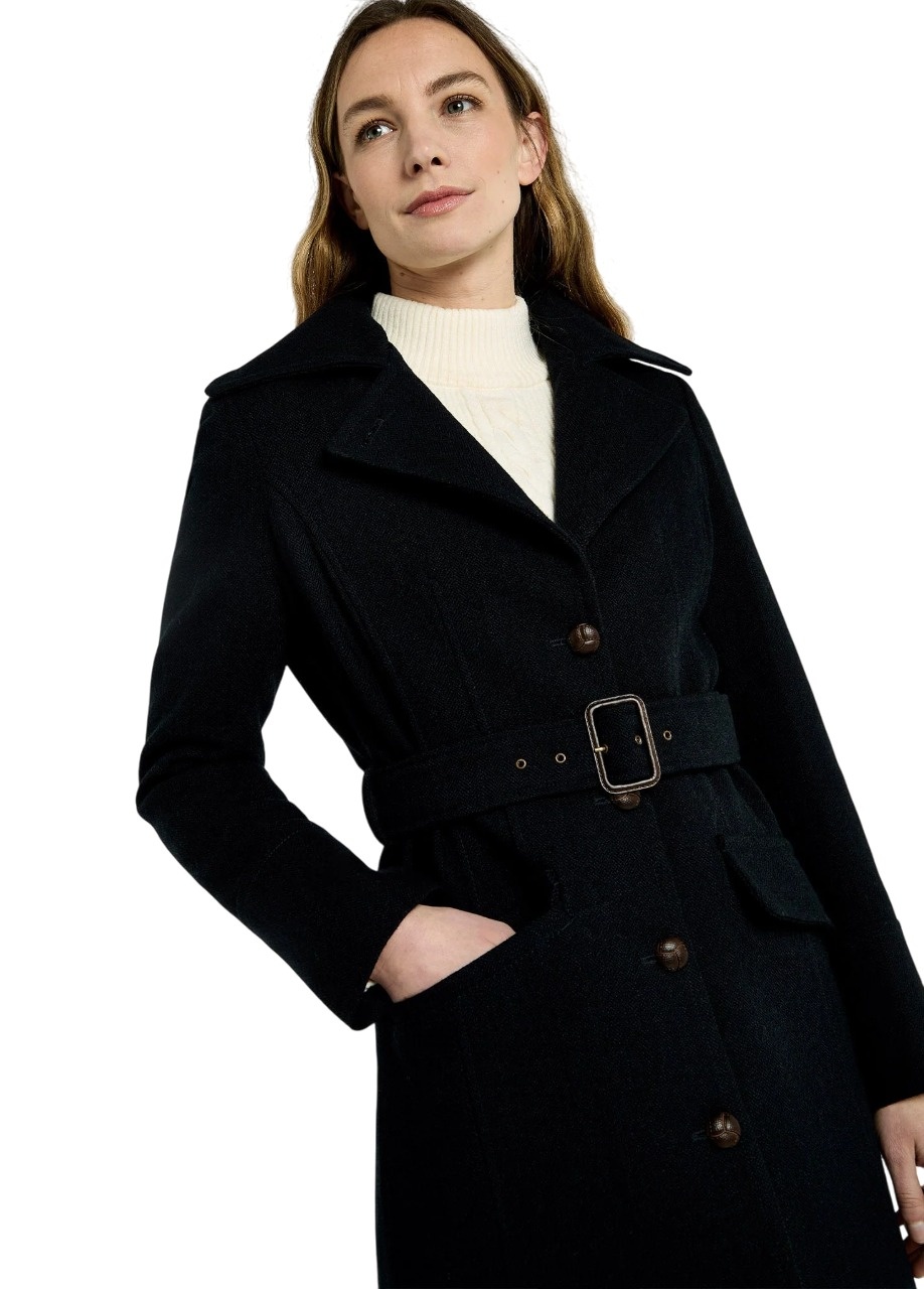 Dubarry Brookvale Dames Lange Tweedjas - French Navy-2