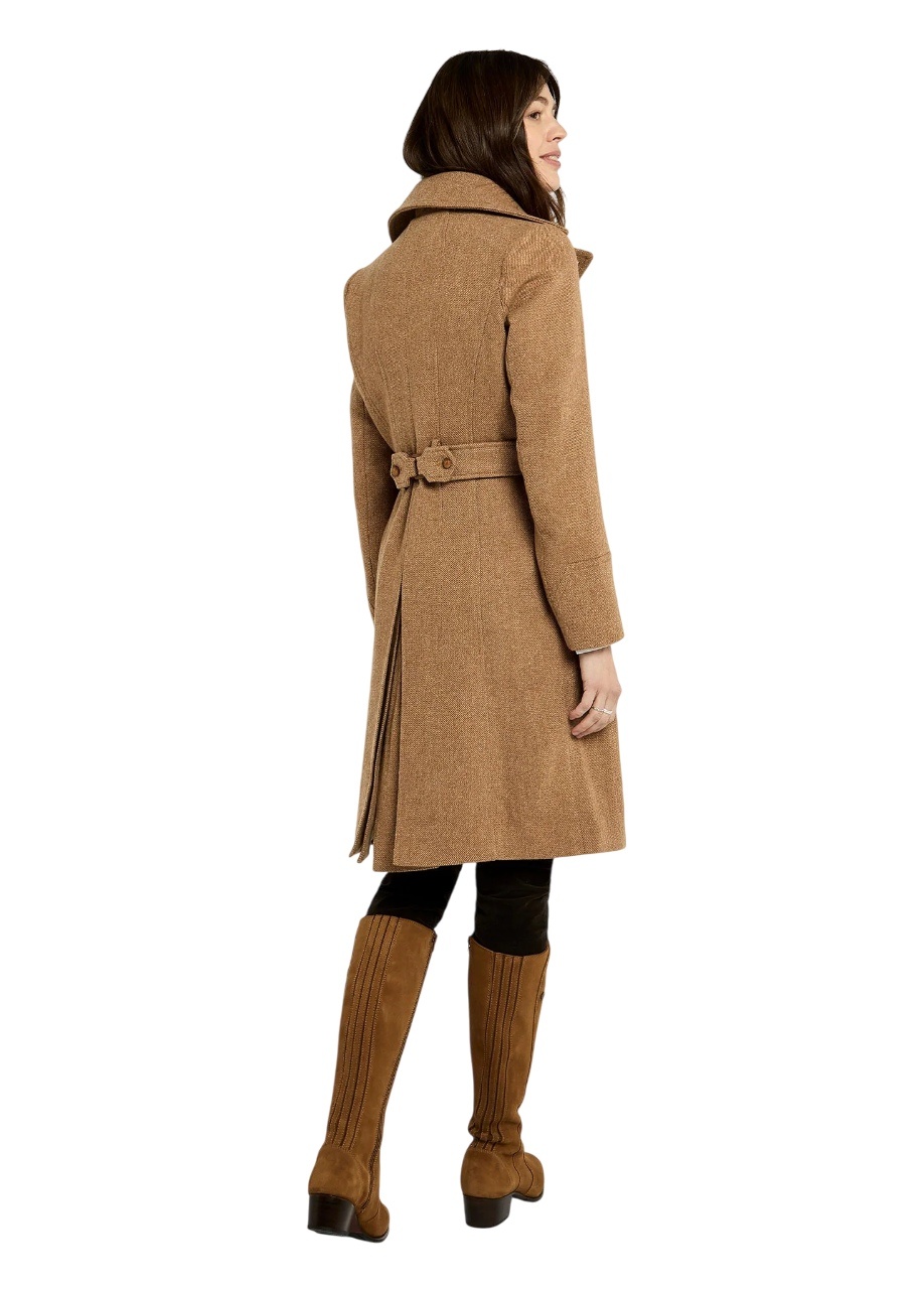 Dubarry Brookvale Dames Lange Tweedjas - Camel Twill-3