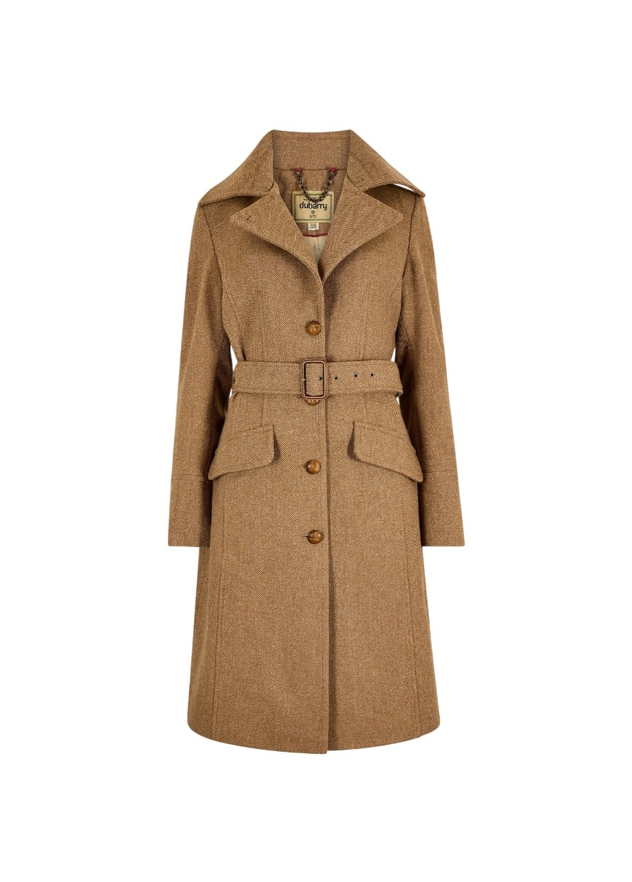 Dubarry Brookvale Dames Lange Tweedjas - Camel Twill-6
