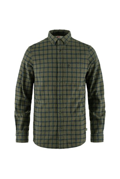 Fjällräven Övik Flannel Shirt M Laurel Green-Indigo Blue