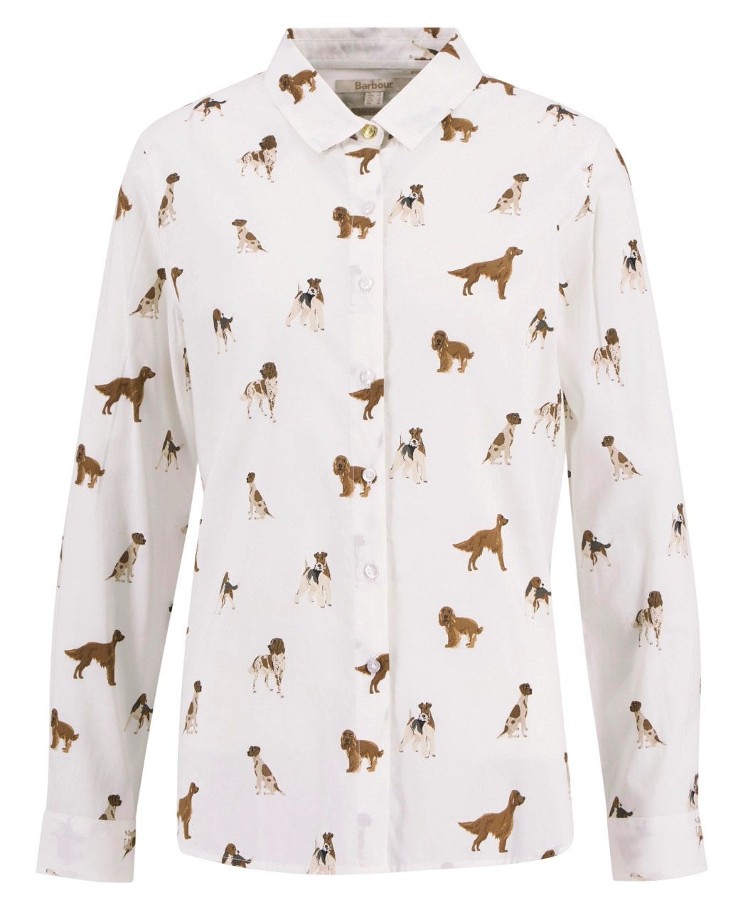 Barbour Safari Relaxed Long-Sleeved Shirt Multi Dog Print-6