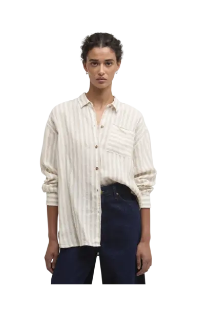 Barbour Annie Shirt Light Sand Stripe