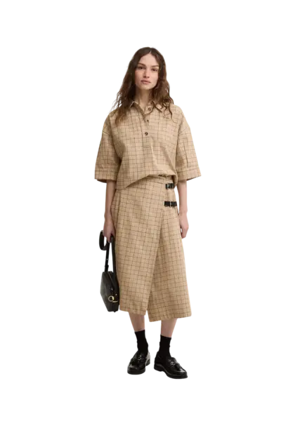 Barbour Hollington Tartan Midi Skirt Multi Tattersall