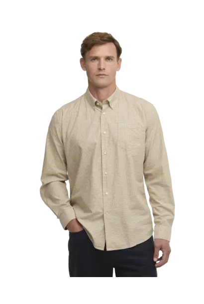 Barbour Finwell Tailored Long-Sleeved Shirt Stone