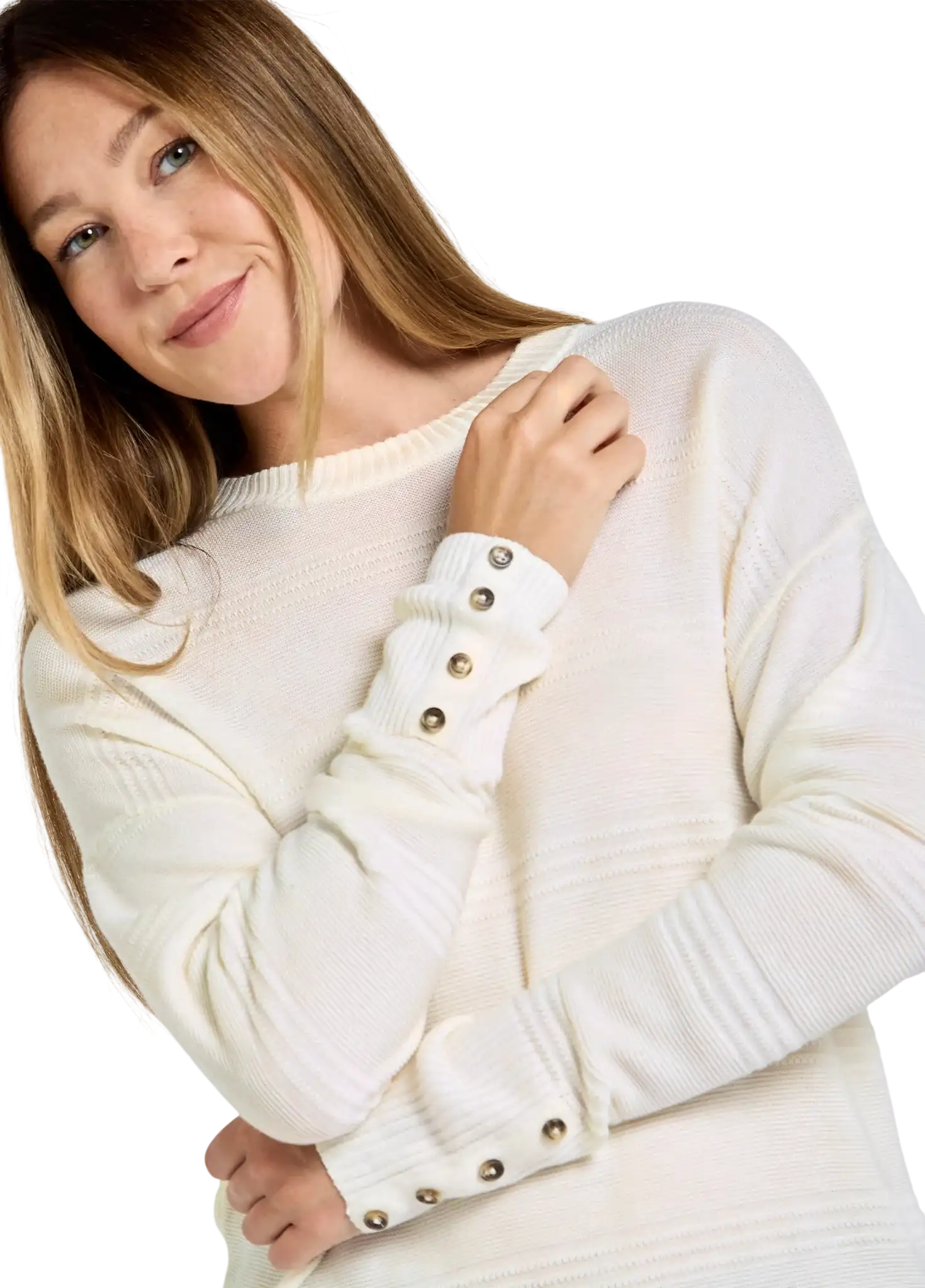 Dubarry Ashfield Dames Bamboo Trui - Oyster-1