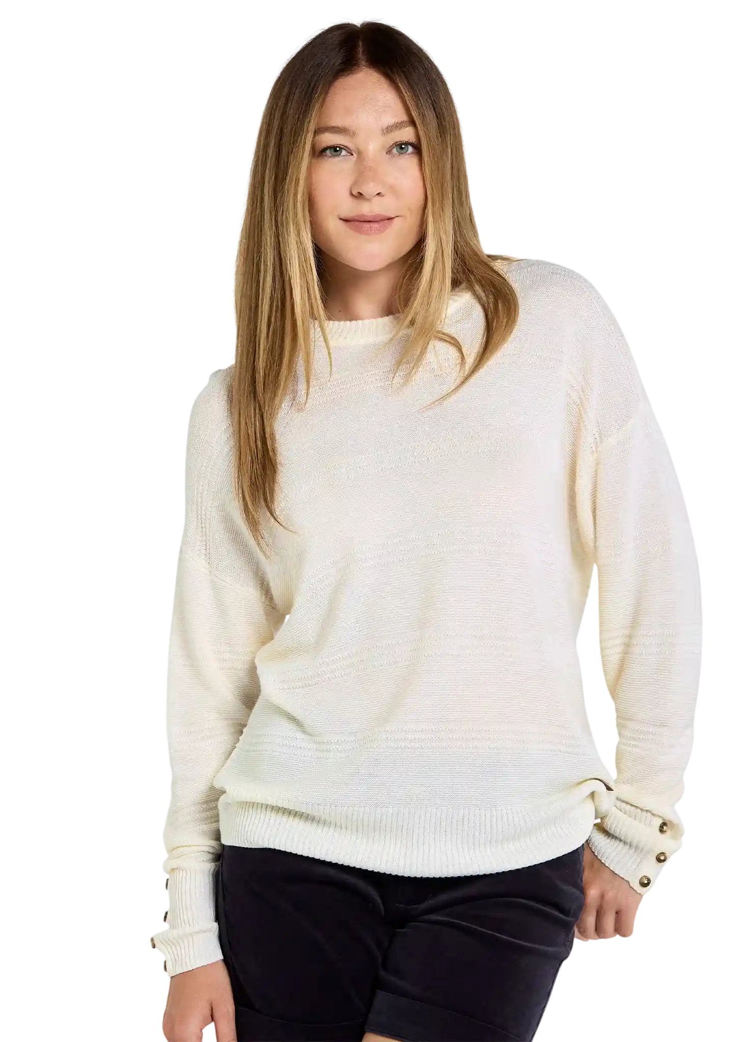 Dubarry Ashfield Dames Bamboo Trui - Oyster-2