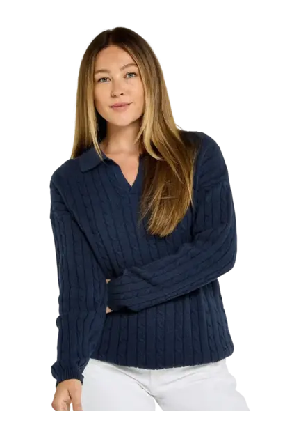 Dubarry Brownville Dames Merino Blend Trui - Navy