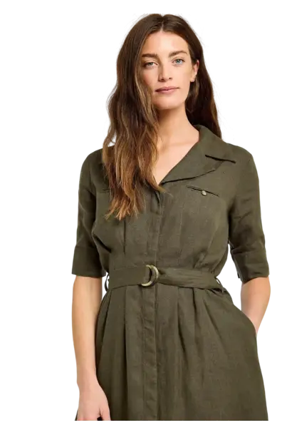 Dubarry Gaynor Linnen Jurk - Khaki