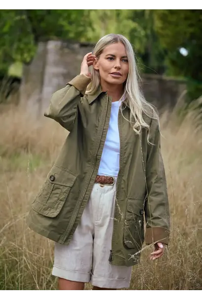 Dubarry Delany Dames Waxkatoen Utility Jas - Dusky Green