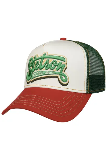 Stetson Trucker Cap Lettering Red/Offwhite