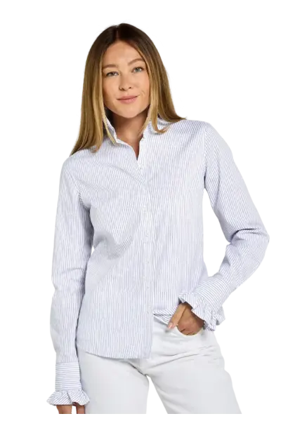 Dubarry Wisteria Ruche Shirt - Blue Multi
