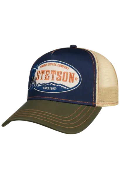 Stetson Trucker Cap Cowboy Coffee Olive/Navy