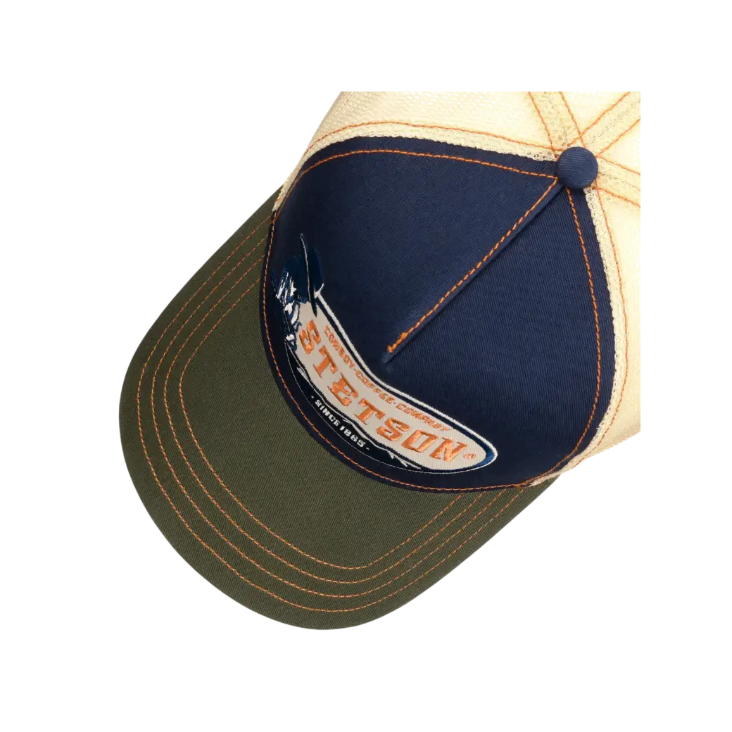 Stetson Trucker Cap Cowboy Coffee Olive/Navy-2