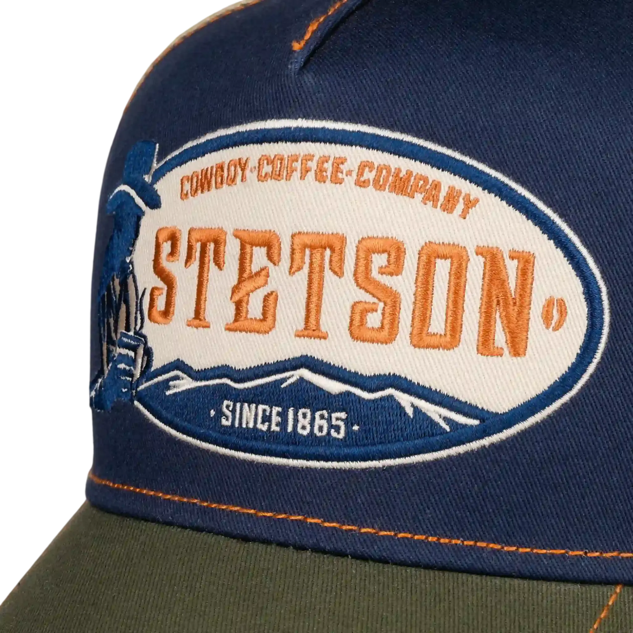 Stetson Trucker Cap Cowboy Coffee Olive/Navy-4